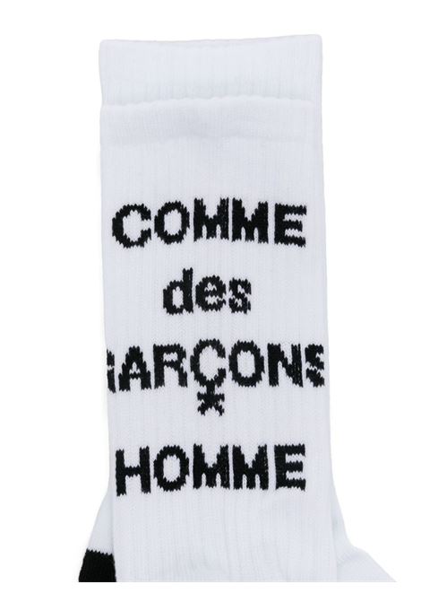 Calzini con logo jacquard in bianco Comme des garcons homme - uomo COMME DES GARCONS HOMME | HOK5012